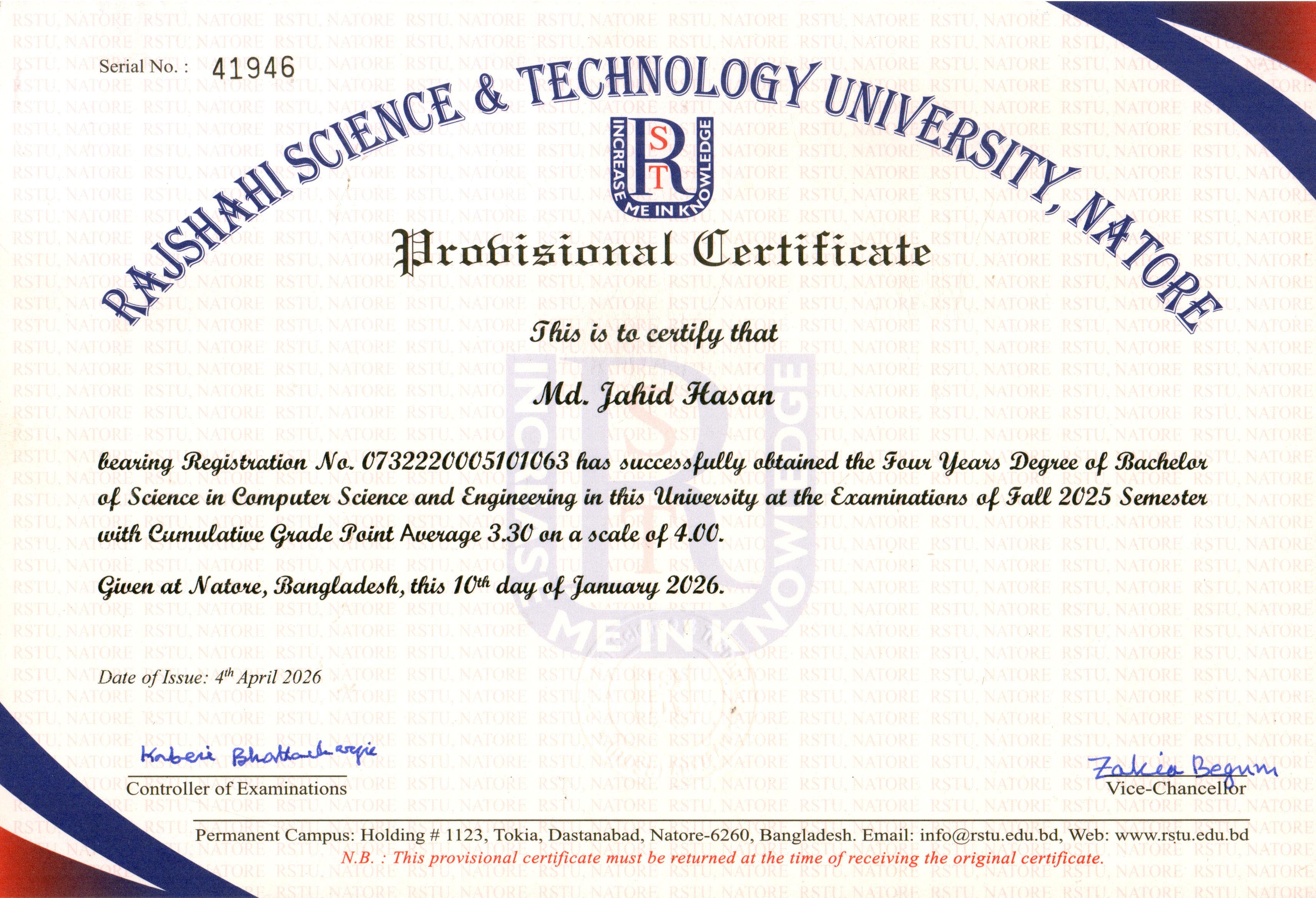 Certificate 1